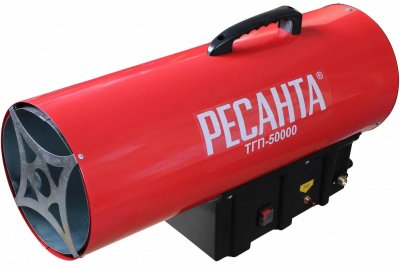 Пушка тепловая газовая РЕСАНТА ТГП-50000 (52кВт; 1500м3​/​ч; 3, 63кг​/​ч; 6, 8кг) (67​/​1​/​16)