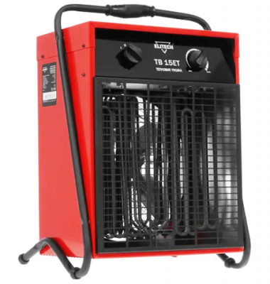 Пушка тепловая электрическая ELITECH TB 15ET (380В; ТЭН; 7, 5​/​15кВт; 1700м3​/​ч; 12, 5кг) (190728)