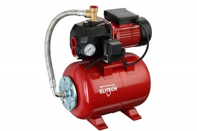 Насосная станция ELITECH САВ 800Э​/​24 (800Вт; 40л​/​мин; 25​/​45м; бак 24л; 18, 2кг) (176228)