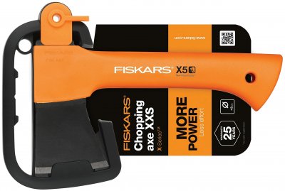 Топор туристический 560г FiberComp рукоять с покрытием SoftGrip FISKARS X5-XXS кованый (121123​/​10156