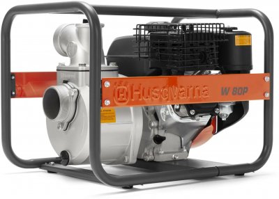 Мотопомпа чистовая 80х80 HUSQVARNA W80P (4Т; 7, 5лс; 833л​/​м; напор 28м; 28кг) (9676391-02)