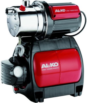 Насосная станция AL-KO HW 1300 INOX (1300Вт; 83л​/​мин; 8​/​50м; бак 17л; 17кг) (113249)