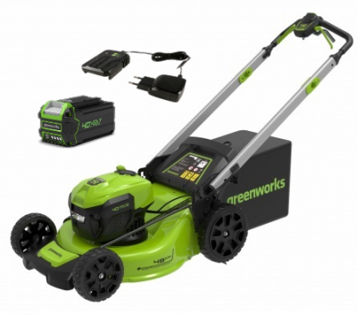 Акк газонокосилка GREENWORKS GD40LM48SP (40В; без АКБ и ЗУ; 48cм; 25-80мм; 29, 5кг) (2517407)