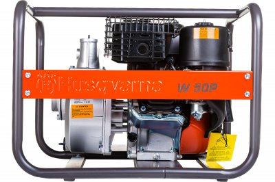Мотопомпа чистовая 50х50 HUSQVARNA W50P (4Т; 6, 5лс; 467л​/​м; напор 30м; 14кг) (9676390-02)