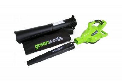 Акк воздуходувка измельчитель GREENWORKS GD40BV (40В; без АКБ и ЗУ; 557м3​/​ч;) (24227)