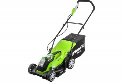 Акк газонокосилка GREENWORKS G40LM35K4 (40В; 4, 0Ач; 35cм; 32-85мм; 14, 5кг) (2501907UB)