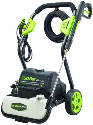 Мойка GREENWORKS GPWG7 (2500Вт; 130-150бар; 60°C; 450л​/​ч; шланг 8м; 25кг) (5100807)