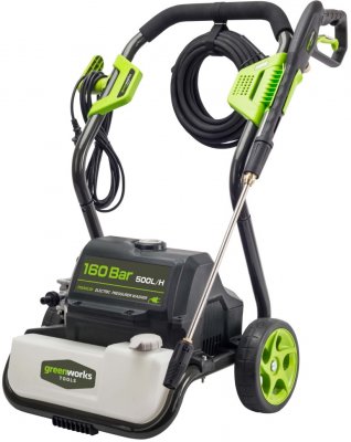 Мойка GREENWORKS GPWG8 (2800Вт; 140-160бар; 60°C; 480л​/​ч; шланг 10м; 28кг) (5100907)