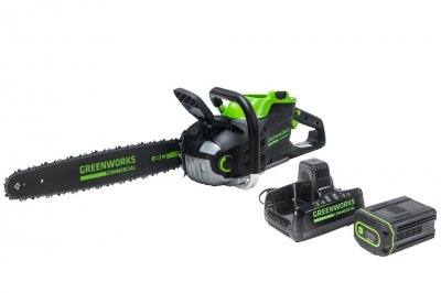 Акк. пила цепная GREENWORKS GD82CS51K5 (82В; 1 АКБ; 5, 0Ач; шина 20\