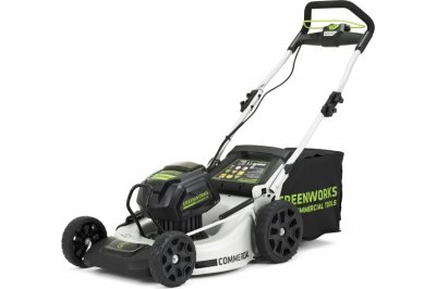 Акк газонокосилка GREENWORKS GD82LM51K5 (82В; 5, 0Ач; 51cм; 25-80мм; 28, 1кг) (2502007UB)