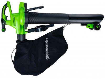 Акк воздуходувка измельчитель GREENWORKS GD40BVII (40В; без АКБ и ЗУ; 858м3​/​ч;) (2406907)