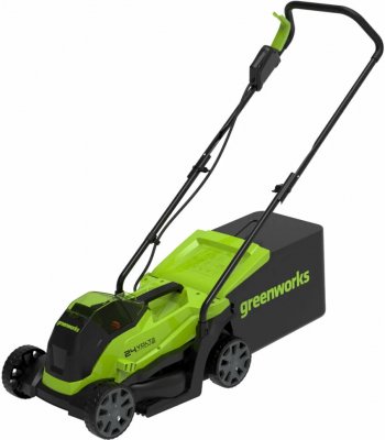 Акк газонокосилка GREENWORKS GD24LM33K4 (24В; 4, 0Ач; 33cм; 25-70мм; 9, 5кг) (2516107UB)