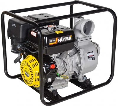 Мотопомпа чистовая 100х100 HUTER MP-100 (4Т; 13, 0лс; 1800л​/​м; напор 32м; 45кг) (70​/​11​/​5)