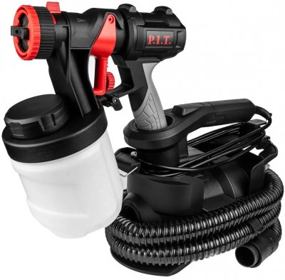 Краскопульт электрический PIT PSG3022-C PRO (600Вт; сопло 2мм; 100 DIN; 3, 8кг)