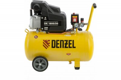 Компрессор масляный DENZEL DK1800​/​50, Х-PRO (1800Вт; 50л; 280л​/​мин; 8бар; 33кг) (58068) КМС01