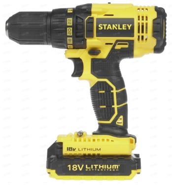 Акк дрель-шуруповерт STANLEY SCD20S2K-RU (18В; 2 АКБ; 1, 5Ач; 45Нм; 1, 6кг; кейс)