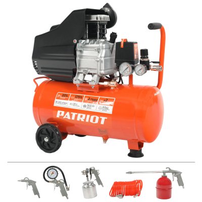 Компрессор масляный PATRIOT EURO 24​/​240К (1500Вт; 24л; 240л​/​мин; 8бар; 22кг) (525306366)