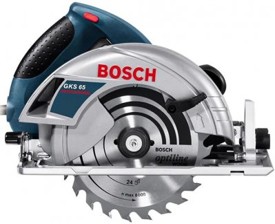 Пила дисковая BOSCH GKS 65 (1600Вт; 5900об​/​мин; диск 190х30мм; 4, 8кг) (0601667000)