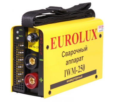 Сварочный инвертор EUROLUX IWM 250 (MMA; 6, 2кВт; 10-250А; электрод 6, 0мм; 3, 7кг) (65​/​29)