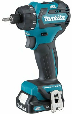 Акк дрель-шуруповерт MAKITA DF032DWAE бесщ (10, 8В; 2 АКБ; 2, 0Ач; 35Нм; 0, 87кг; кейс)