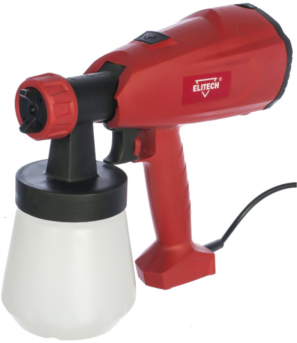 Краскопульт электрический ELITECH КЭ 350П (350Вт; сопло 1, 8​/​2, 6мм; 60 DIN; 1, 56кг) (178329)