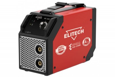 Сварочный инвертор ELITECH ИС 160 (MMA+TIG; 4, 5кВт; 10-140А; электрод 4, 0мм; 4, 5кг) (176984)