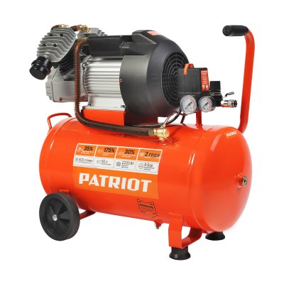 Компрессор масляный PATRIOT VX50-402 (2200Вт; 50л; 400л​/​мин; 8бар; 40кг) (525306315)