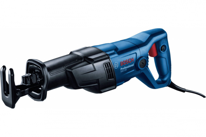 Пила сабельная BOSCH GSA 120 (1200Вт; маятник; 0-3000ход​/​мин; 3, 7кг) (06016B1020)