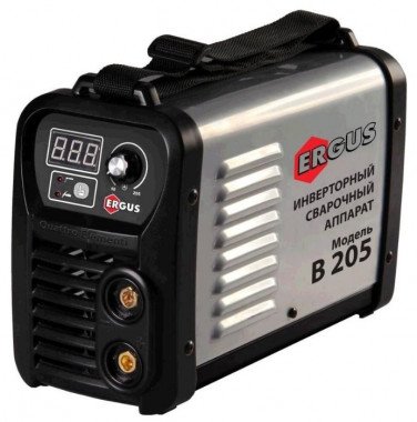 Сварочный инвертор ERGUS B 205 (MMA+TIG; 6, 8кВт; 10-205А; электрод 5, 0мм; 5, 3кг)
