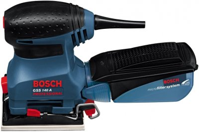 Шлифмашина вибрационная BOSCH GSS-140 A (180Вт; 12000об​/​мин; кейс) (0601297085)