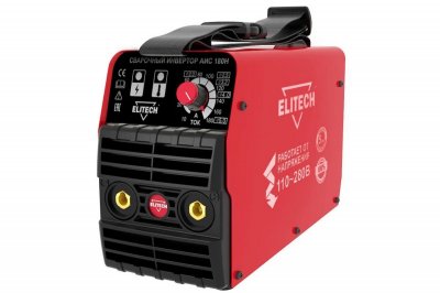 Сварочный инвертор ELITECH АИС 180Н (MMA+TIG; 5, 3кВт; 10-180А; электрод 5, 0мм; 3, 8кг) (181992)