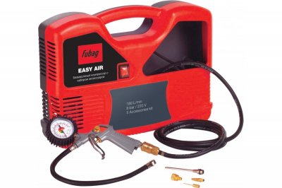 Компрессор безмасляный FUBAG EASY AIR (1100Вт; 180л​/​мин; 8бар; 6, 5кг) (8215040KOA649)