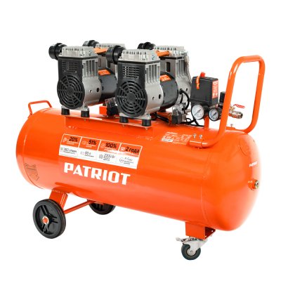Компрессор безмасляный PATRIOT WO80-360 (2200Вт; 80л; 360л​/​мин; 8бар; 50кг) (525301930)