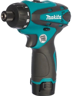 Акк дрель-шуруповерт MAKITA DF030DWE (10, 8В; 2 АКБ; 1, 3Ач; 24Нм; 0, 88кг)