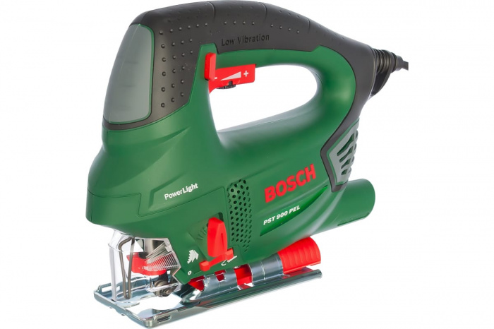 Лобзик BOSCH PST 900 PEL (620Вт; 500-3100 ход​/​мин; маятник; 2, 1кг) (06033A0220)