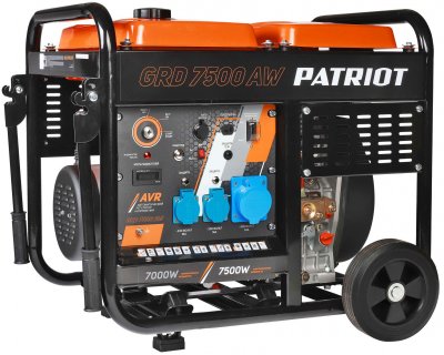 Генератор дизельный PATRIOT GRD 7500 AW (220в; 7, 5кВт; бак 15л; 117кг) (472702275) (472702275)