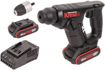 Акк перфоратор KRESS KU381 (20В; 2х2, 0Ач; 1, 5Дж)