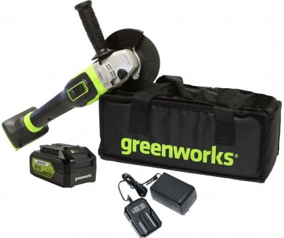 Акк. УШМ GREENWORKS GD24AG (125мм; 24В; 1 АКБ; 4, 0Ач; 2, 3кг) (3200207UB)