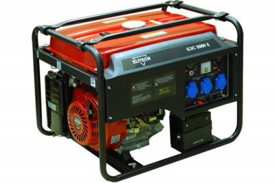Генератор бензиновый ELITECH БЭС 5000E (220в; 4-4, 5кВт; бак 25л; 82кг) (155212)