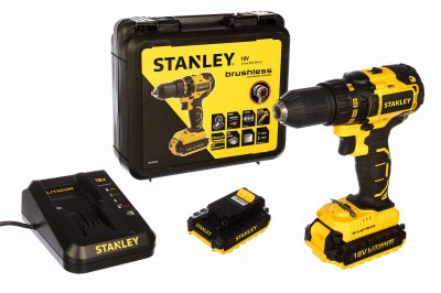 Акк дрель-шуруповерт STANLEY SBD20S2K бесщ (18В; 2 АКБ; 1, 5Ач; 55Нм; кейс) (SBD20S2K-RU)
