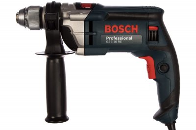 Дрель с ударом BOSCH GSB 16 RE (750Вт; БЗП 13мм; 2800об​/​м; 2, 2кг; кейс) (060114E500)