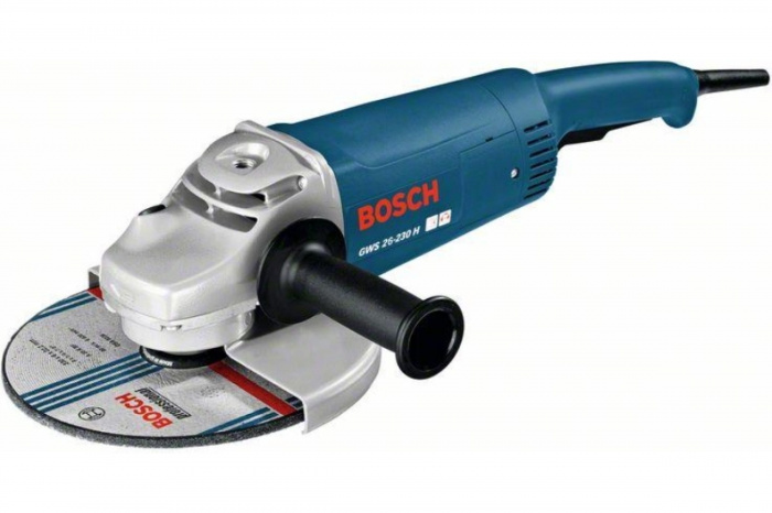 УШМ BOSCH GWS 26-230 Н (230мм; 2600Вт; 6500об​/​мин; 6кг) (0601856100)