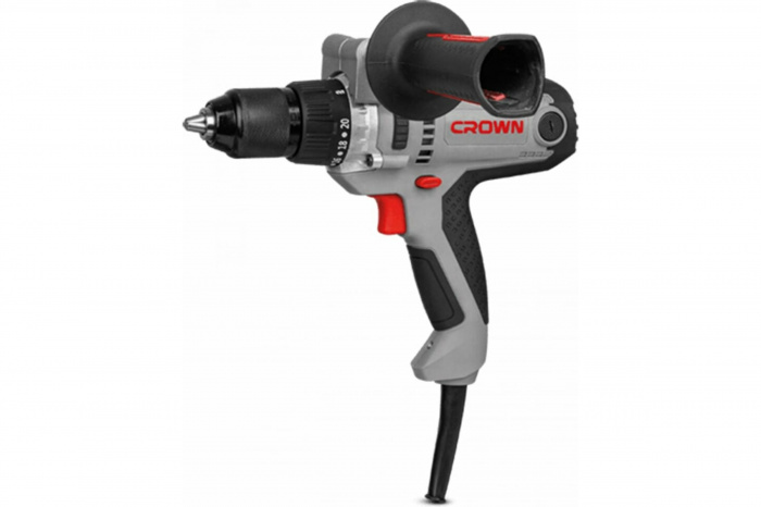 Дрель-шуруповерт CROWN CT10152 (420Вт; БЗП 13мм; 80Нм; 1800об​/​м; 1, 62кг)