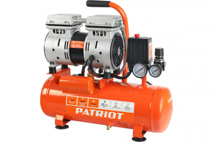 Компрессор безмасляный PATRIOT WO100-440 (2500Вт; 100л; 440л​/​мин; 8бар; 14кг) (525301935)