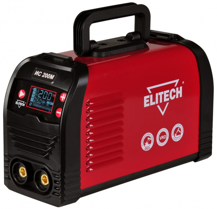 Сварочный инвертор ELITECH ИС 200М (MMA+TIG; 7, 0кВт; 30-200А; электрод 5, 0мм; 3, 3кг) (E1703.017.00)