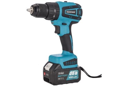 Акк дрель-шуруповерт ударная PROFIPOWER MKDHP-18V бесщ (18В; 2 АКБ; 4, 0Ач; 80Нм; 1, 8кг; кейс) (E0087