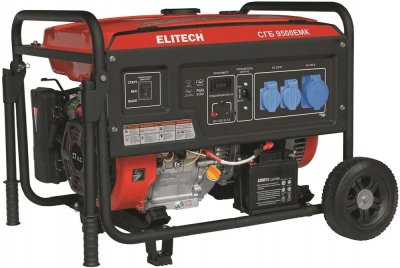Генератор бензиновый ELITECH СГБ 9500ЕМК (220-230в; 7, 5кВт; бак 25л; 80, 5кг) (205554)