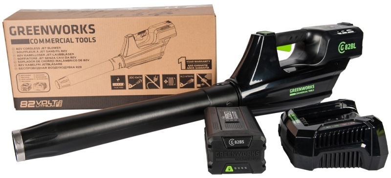 Акк воздуходувка GREENWORKS GC82BLK5 (82В; 1 АКБ; 5Ач; 900м3/ч;) (2401107UB) от магазина Инструмент маркет