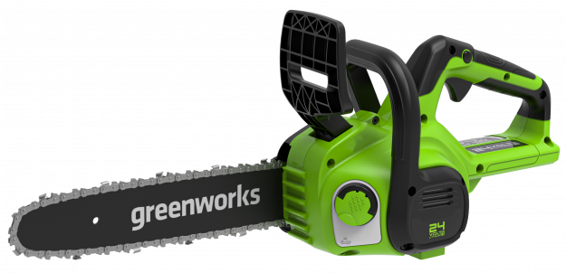 Акк пила цепная GREENWORKS G24CS25 (24В; без АКБ и ЗУ; шина 10"-25см; 3/8-1,1-40) (2007707) от магазина Инструмент маркет