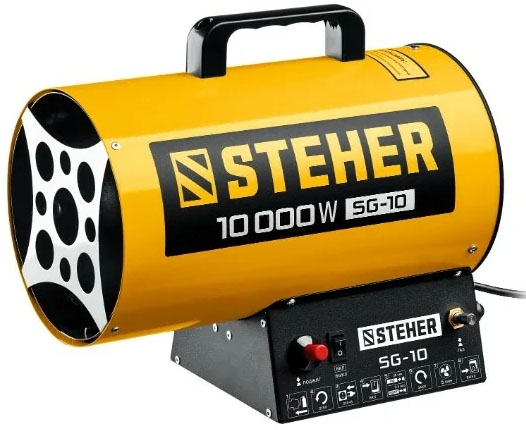 Пушка тепловая газовая STEHER SG-10 (220В; 10кВт; 350м3/ч; 3,4кг) КМС01 от магазина Инструмент маркет